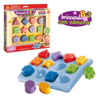 Brinquedo Educativo De Encaixe Brincando Com Números - Promoção