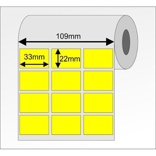 5 Rolos Etiqueta Couche 33x22 3 Colunas Cores Diversas em Oferta na Shopee