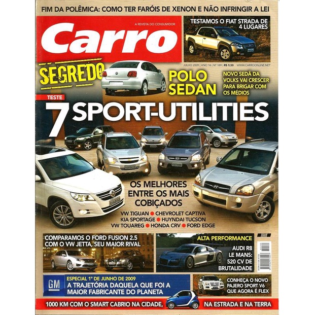 Carro 189 * Tiguan * Captiva * Polo * Smart * Audi R8 Le Mans