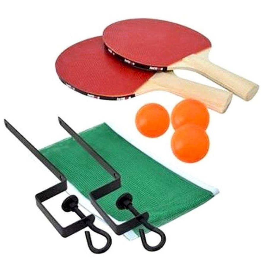 Kit Ping Pong Raquetes Bolinhas Rede Suporte
