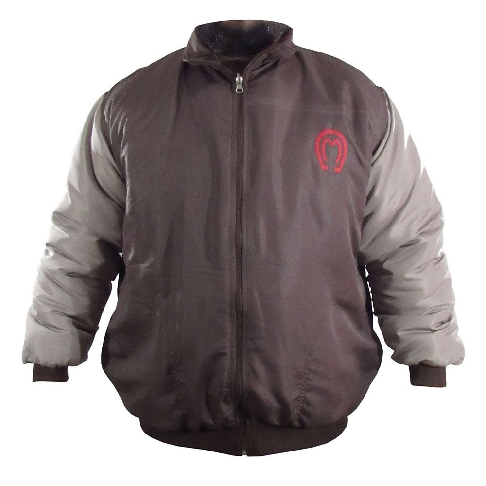 Jaqueta Mangalarga Marchador Marrom Duas Cores Grossa Zíper E Bolso Frio 3037