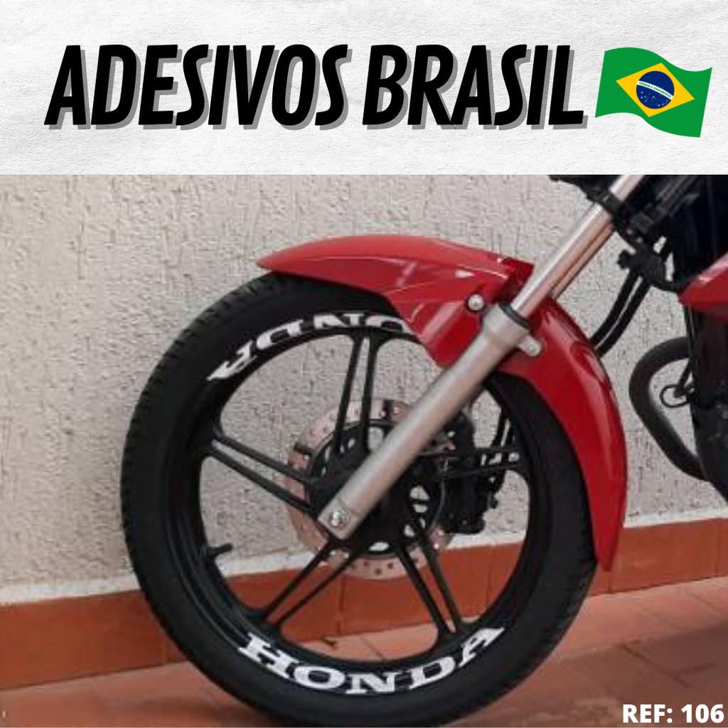 Kit 8 adesivo da Honda Ideal para colar na roda da moto! | Shopee Brasil