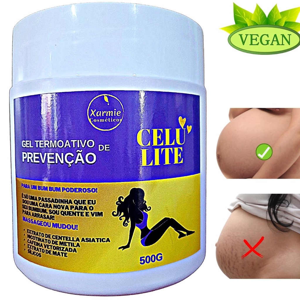 Creme Para Celulite ,gordura Localizada,estrias E Flacidez 500g Vegano ...