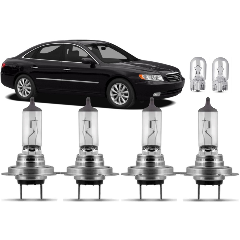 Lâmpadas Hyundai Azera 2007 2008 2009 2010 2011 Halógenas Farol Alto e Baixo