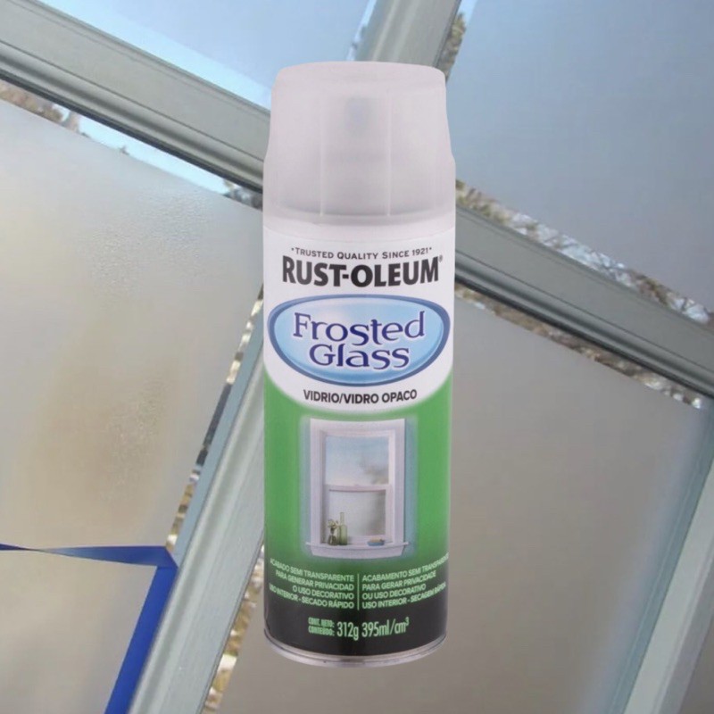 Tinta Artesanato Rust Oleum Frosted Glass para Efeito Jateado em Vidros