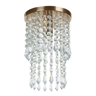 Plafon Lustre De Cristal Acrilico Spark Redondo Cobre
