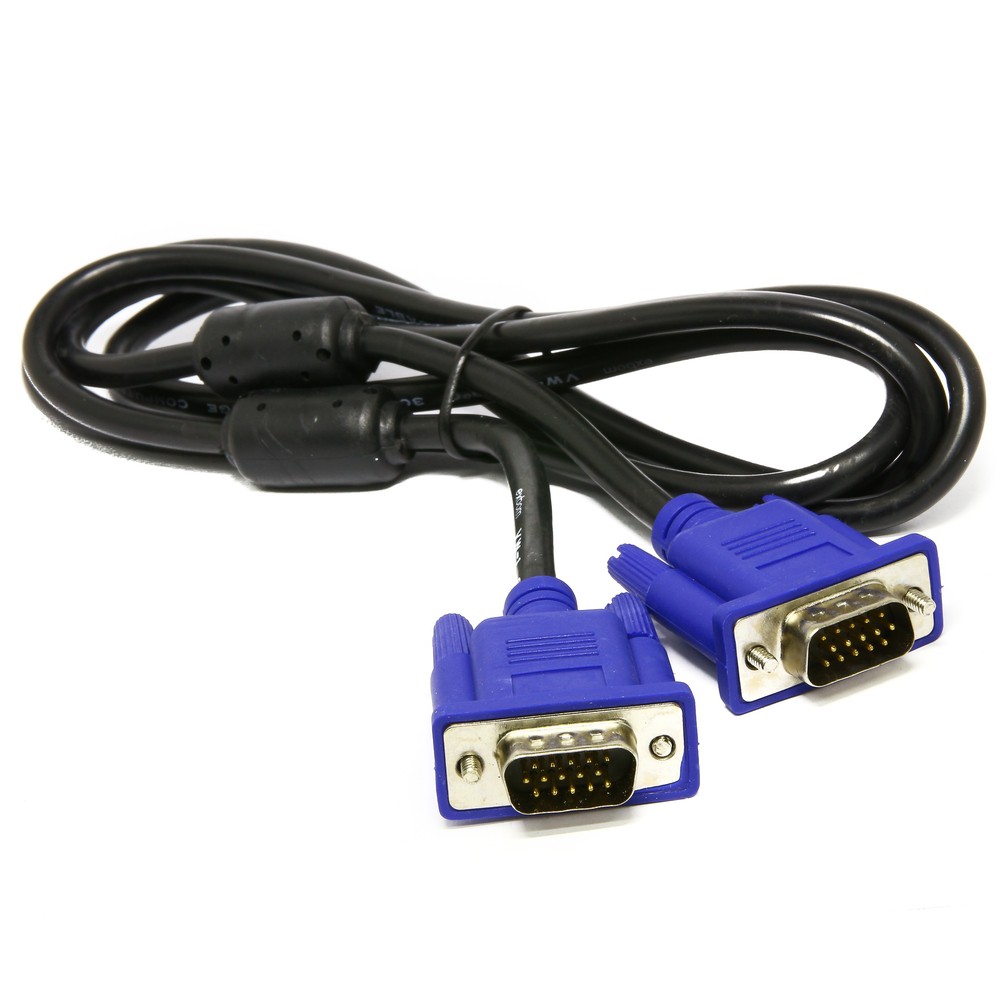 Cabo VGA Profisisonal Macho 1.5 metros Blindado Graphics Array DB15 HD15 15 Pin analógico D-Sub QVGA SVGA XGA WXGA UXGA