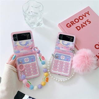 Z Flip 5 Capa Dura Fofa Para PC Samsung Galaxy 4 5G Telefone Transparente À Prova De Choque 3