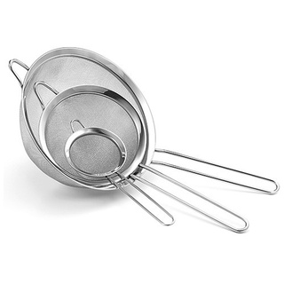 Jogo de Peneira com 3 Pçs - Tam. Ø6, 7, 8cm - Cor Única