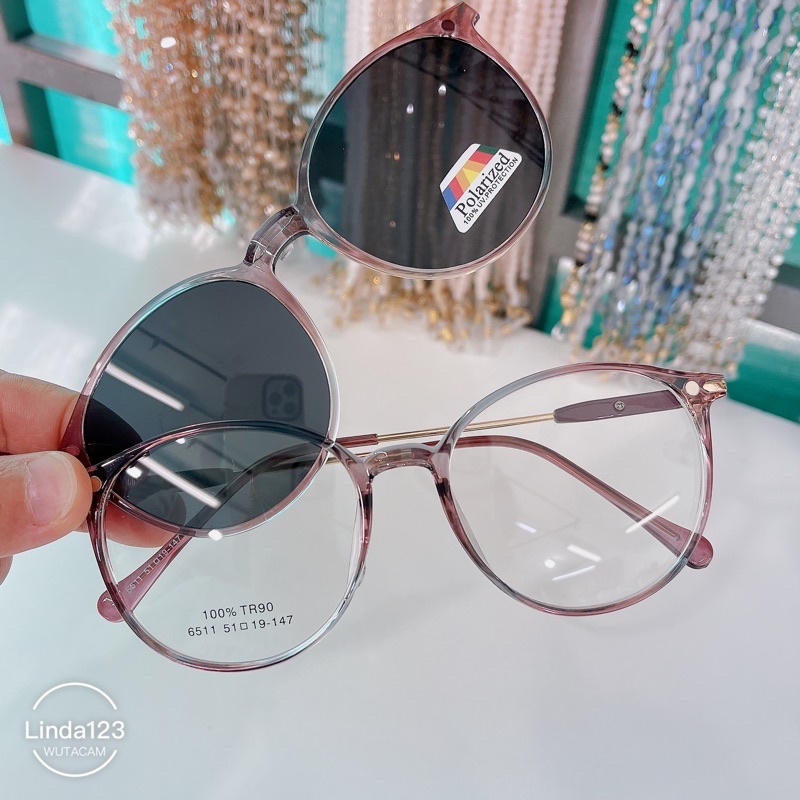 Armação De Óculos Clipon 2 Em 1 Redondo BEM BONITO 6511