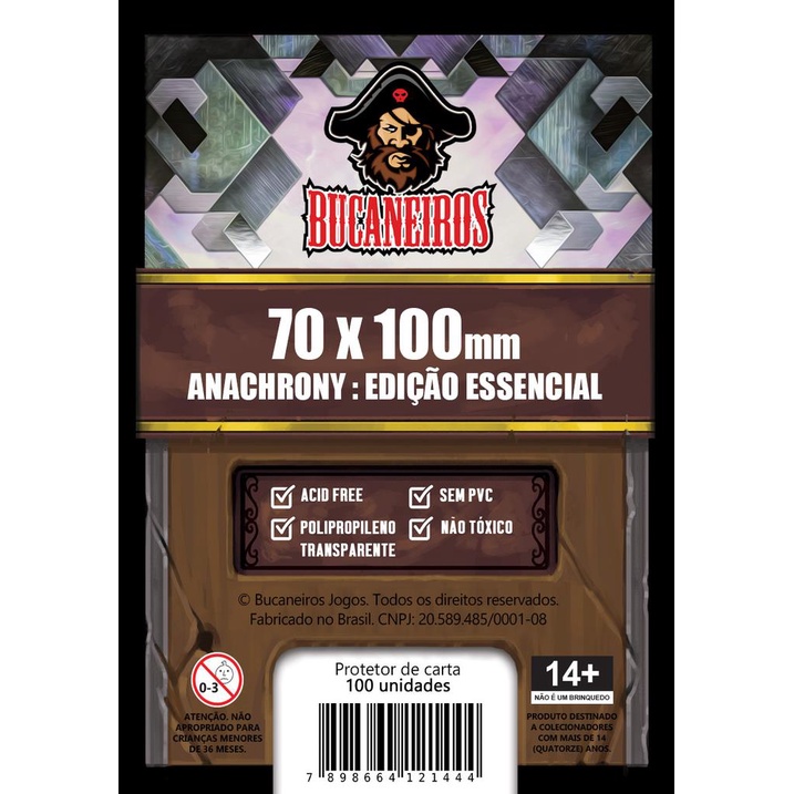 Sleeve Bucaneiros 70 x 100 mm Anachrony: Edição Essencial - 100 unidades