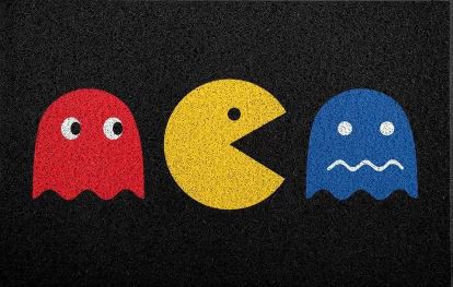 Tapete capacho pac man 60x40cm