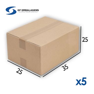 Caixa de Papelão G7 - 35 x 25 x 25 - 5 Unidades