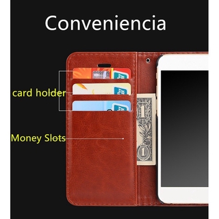 Capa Carteira Flip De Couro Para Iphone X 7 8 Plus 6 6s Plus