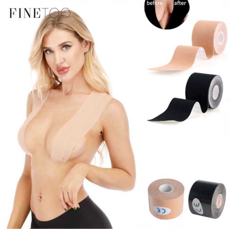 FINETOO Fita De Peito À Prova D'água DIY Mulheres Mamilo Push Up Sutiã Sem Alças Levantamento 1 Rolo 500M em Oferta na Shopee