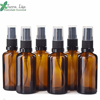 Frasco de Vidro Âmbar Spray 10ml (5 Unidades)