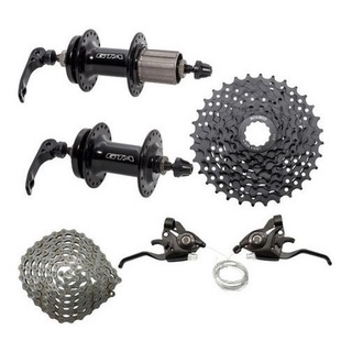 Kit Par De Cubos Cassete K7 8v Corrente Trocadores Bike Mtb em Oferta na Shopee