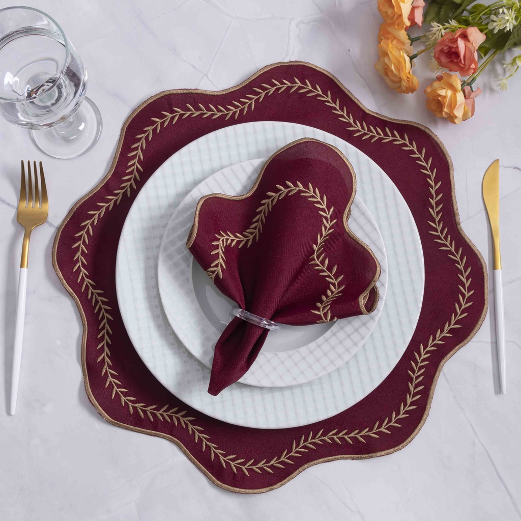 Kit Jogo Americano Paris 12 Peças Souplat Supla sousplat Mesa para 6 Lugares Mesa Posta Guardanapos