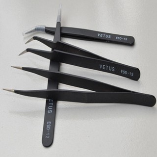 Navina 1 Par Pinça De Extensão De Cílios mink Staight E Curva De Aço Inoxidável Antiestática