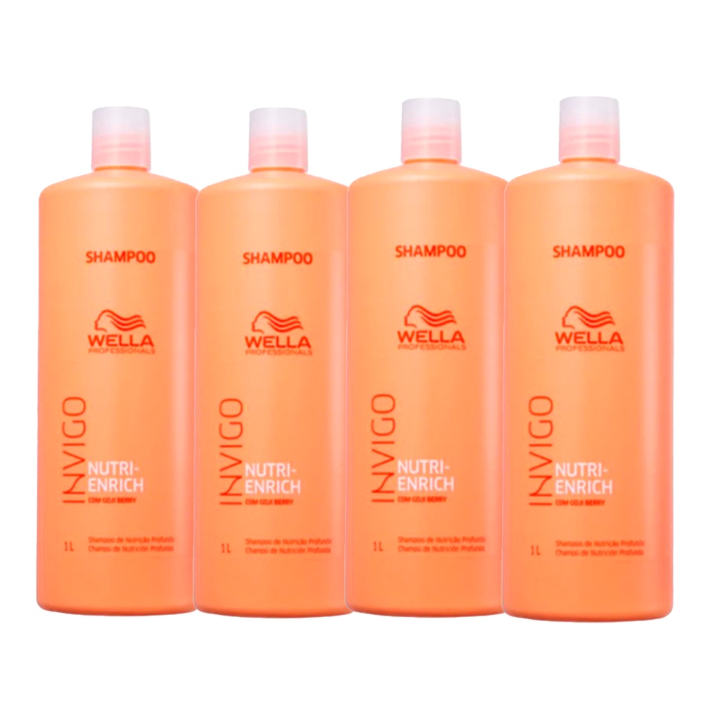 Kit 4 Shampoo Invigo Nutri-Enrich 1L - Wella Professional