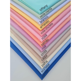 Tecido Percal 200 Fios Liso 1m X 2,50m Várias Cores