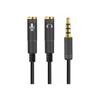 Adaptador p3 macho para fone e microfone femea plug metal