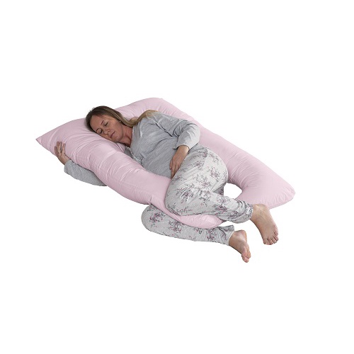 Travesseiro Gestante para Corpo Xuxão em U + Fronha Zíper Diversas Cores
