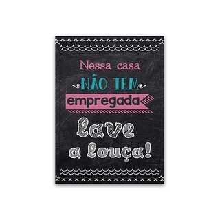 Quadro Decorativo para cozinha ,Lave a louça,Frases Engraçadas