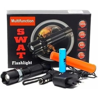 Lanterna Tática Led Cree Police Swat Profissional Sos