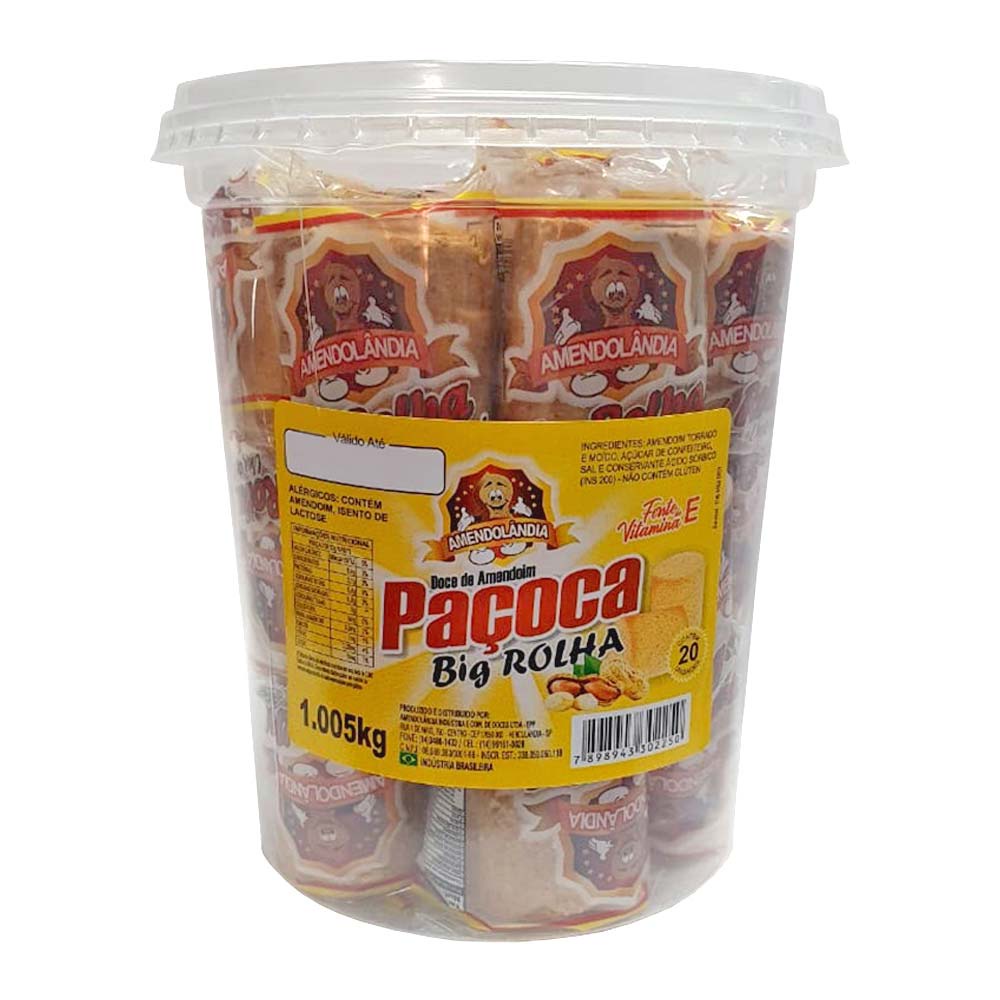 Paçoca Big Rolha c/20 - Amendolândia