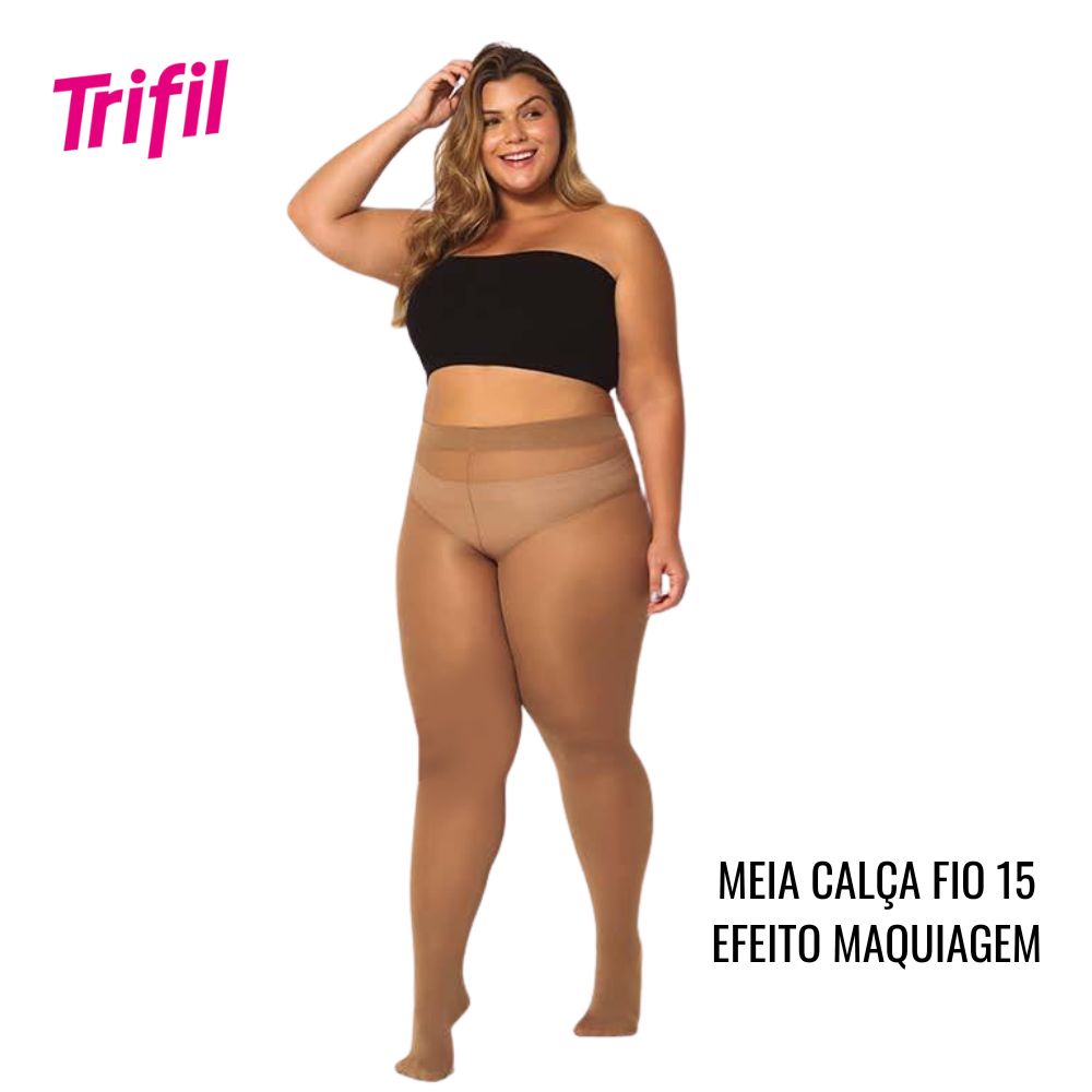 Meia Calca Trifil Fio 15 Efeito Maquiagem Plus Size Feminina