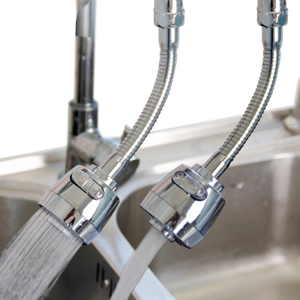 Extensor De Torneira Para Cozinha 360º C/2 Tipos de Duchas Anti-respingo Inox