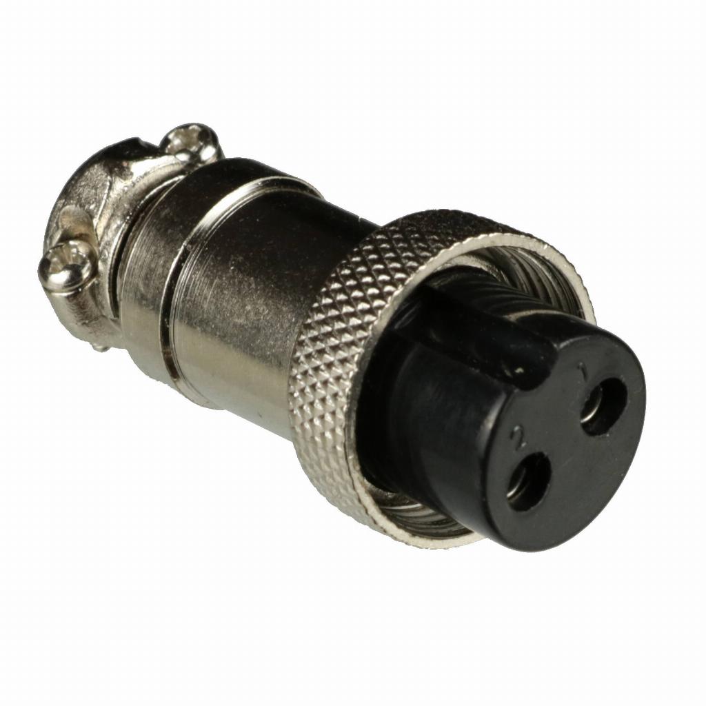 5 Conector de Aviação Circular Mike GX16 2 Vias Fêmea p Cabo