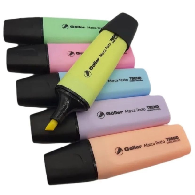 Marca Texto Trend Cores Pastéis Kit com 6 un - Goller
