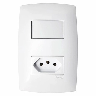 Conjunto Interruptor Paralelo Com Tomada 10A Home - Blux
