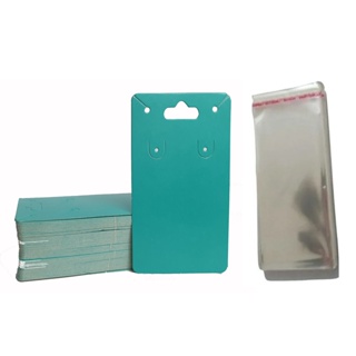 Kit p/ Bijuterias Cartela Para Corrente e brinco + Saquinho com furo e Aba adesiva 50 Peças de Cada. em Oferta na Shopee