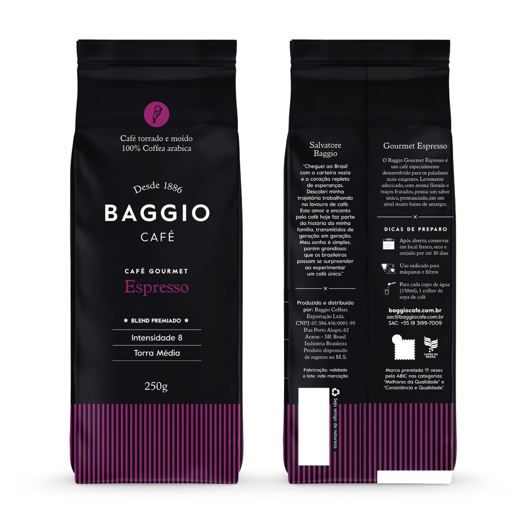 Café Gourmet Torrado/Moido Espresso Baggio 250g