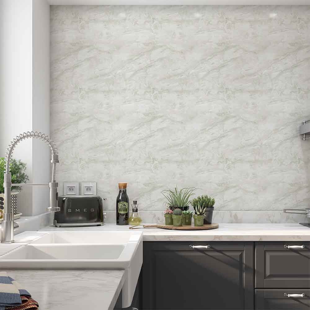 Papel De Parede Adesivo Pedra Mármore Luxo Lavável 3m x 60cm