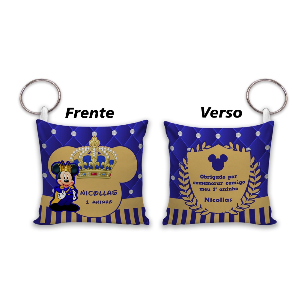 Almochaveiros Personalizados Mickey Realeza Lembrancinhas Shopee Brasil