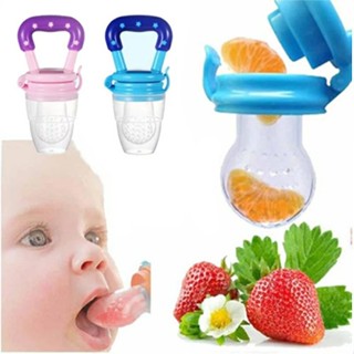 Chupeta Alimentadora Mordedor Porta Frutas Para Bebês Bico de Silicone Com Tampa em Oferta na Shopee