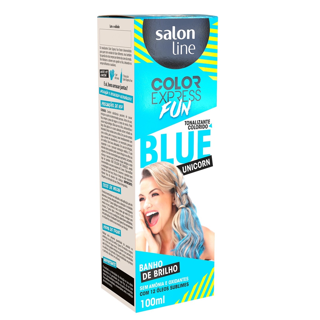 Tonalizante Color Express Fun Blue Unicorn Salon Line 100ml | Shopee Brasil