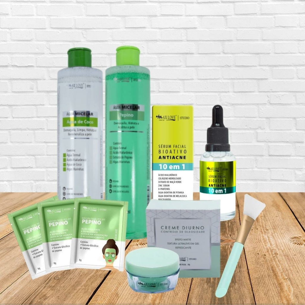 Kit Skincare Cuidados Com A Pele Serum AntiAcne Pepino Max Love ( Leia a Descrição )