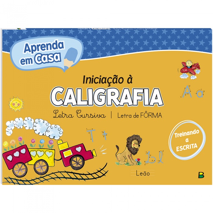 Livro De Caligrafia Aprendendo A Escrever Cursiva E Forma Apoio Escolar Laranja em Oferta na Shopee