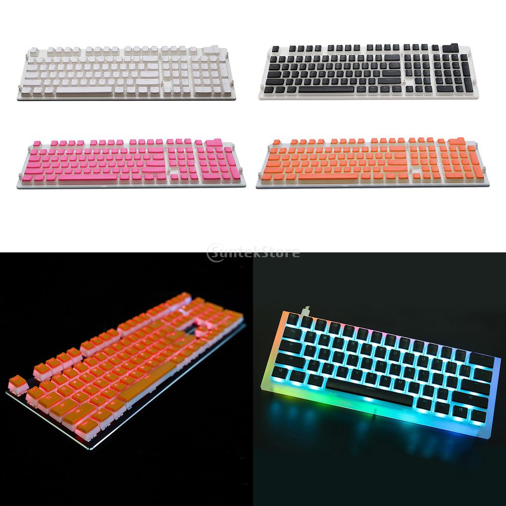 108 Keys Keycaps Double Shot PBT Pudding Keycap Set DIY for Cherry MX