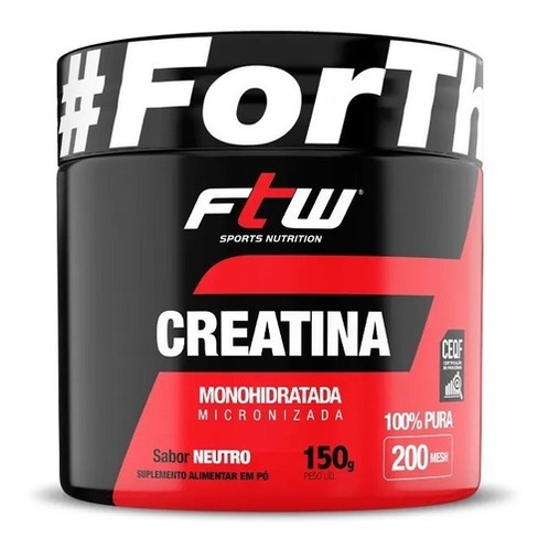 Creatina Monohidratada Micronizada 150g 100% Pura - FTW | Shopee Brasil