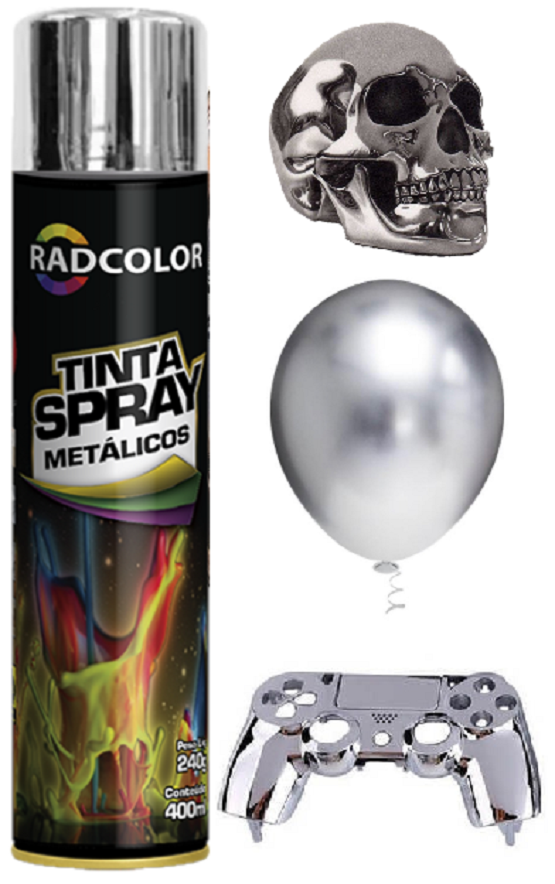 Spray Cromado Metalizado Brilhante 400ml Radcolor Tinta Automotiva - Envio Rápido em Oferta na Shopee