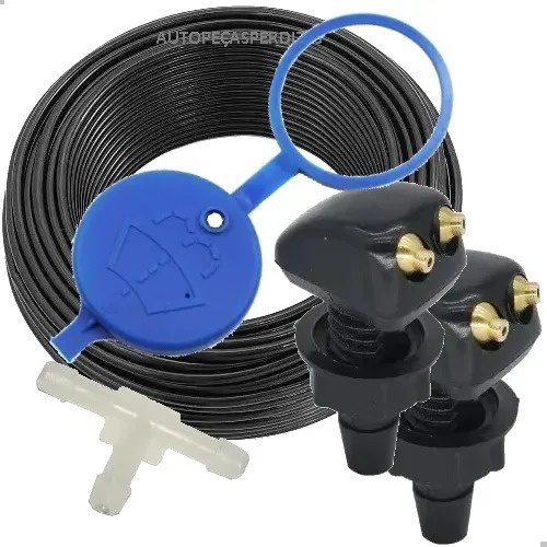 Kit Brucutu Esguicho Limpador Peugeot 206 207 Sw + Tampa Res