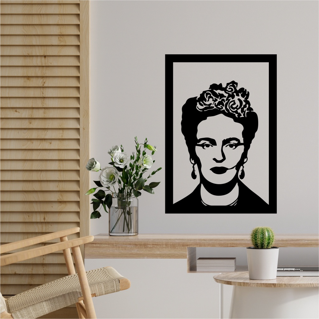 Quadro Personalidades Individual  27cm x 35cm MDF *Frida Kahlo *Steve Jobs *Elvis Presley *The Beatles