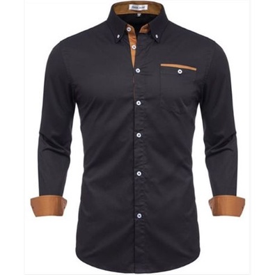 Camisa Social Slim Manga Longa Estilo Dinamarca em Oferta na Shopee