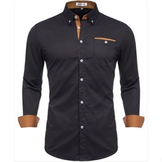 Camisa Social Slim Manga Longa Estilo Dinamarca em Oferta na Shopee